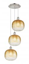 Innovations Lighting 113B-3P-PN-G481-10AM - Brookhaven Sphere - 3 Light - 17 inch - Polished Nickel - Cord Hung - Multi Pendant