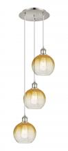 Innovations Lighting 113B-3P-PN-G483-8AM - Brookhaven Globe - 3 Light - 14 inch - Polished Nickel - Cord Hung - Multi Pendant