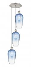 Innovations Lighting 113B-3P-PN-G484-7SB - Brookhaven Flute - 3 Light - 14 inch - Polished Nickel - Cord Hung - Multi Pendant