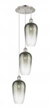 Innovations Lighting 113B-3P-PN-G484-7SL - Brookhaven Flute - 3 Light - 14 inch - Polished Nickel - Cord Hung - Multi Pendant