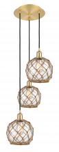 Innovations Lighting 113B-3P-SG-G122-8RB - Farmhouse Rope - 3 Light - 15 inch - Satin Gold - Cord Hung - Multi Pendant