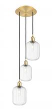 Innovations Lighting 113B-3P-SG-G460-7CL - Preston Cylinder - 3 Light - 13 inch - Satin Gold - Cord Hung - Multi Pendant