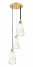 Innovations Lighting 113B-3P-SG-G480-6OP - Brookhaven Almond - 3 Light - 13 inch - Satin Gold - Cord Hung - Multi Pendant