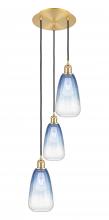 Innovations Lighting 113B-3P-SG-G480-6SB - Brookhaven Almond - 3 Light - 13 inch - Satin Gold - Cord Hung - Multi Pendant