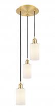 Innovations Lighting 113B-3P-SG-G801 - Clymer - 3 Light - 10 inch - Satin Gold - Cord Hung - Multi Pendant