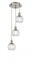 Innovations Lighting 113B-3P-SN-G1214-6 - Athens Twisted Swirl 3 Light 16 inch Multi-Pendant