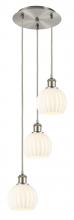 Innovations Lighting 113B-3P-SN-G1217-6WV - White Venetian - 3 Light - 13 inch - Brushed Satin Nickel - Cord Hung - Multi Pendant