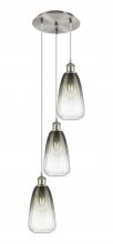Innovations Lighting 113B-3P-SN-G480-6SL - Brookhaven Almond - 3 Light - 13 inch - Brushed Satin Nickel - Cord Hung - Multi Pendant