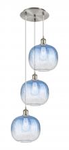 Innovations Lighting 113B-3P-SN-G483-8AM - Brookhaven Globe - 3 Light - 14 inch - Brushed Satin Nickel - Cord Hung - Multi Pendant