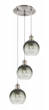Innovations Lighting 113B-3P-SN-G483-8SL - Brookhaven Globe - 3 Light - 14 inch - Brushed Satin Nickel - Cord Hung - Multi Pendant