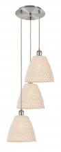 Innovations Lighting 113B-3P-SN-NBD-9-NAT - Bristol Natural - 3 Light - 19 inch - Brushed Satin Nickel - Cord hung - Multi Pendant