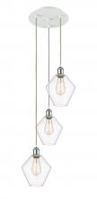 Innovations Lighting 113B-3P-WPC-G652-8 - Cindyrella - 3 Light - 15 inch - White Polished Chrome - Cord Hung - Multi Pendant