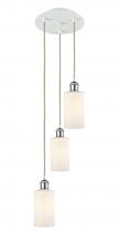 Innovations Lighting 113B-3P-WPC-G801 - Clymer - 3 Light - 10 inch - White Polished Chrome - Cord Hung - Multi Pendant