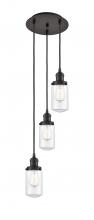 Innovations Lighting 113F-3P-OB-G312 - Dover - 3 Light - 11 inch - Oil Rubbed Bronze - Cord hung - Multi Pendant