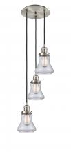 Innovations Lighting 113F-3P-SN-G192 - Bellmont - 3 Light - 13 inch - Brushed Satin Nickel - Cord hung - Multi Pendant