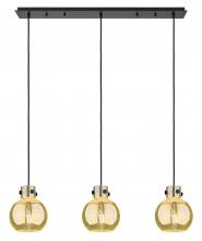 Innovations Lighting 123-410-1PS-BK-G410-8ME - Newton Sphere - 3 Light - 40 inch - Matte Black - Cord hung - Linear Pendant