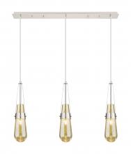 Innovations Lighting 123-452-1P-PN-G452-4ME - Milan - 3 Light - 36 inch - Polished Nickel - Linear Pendant