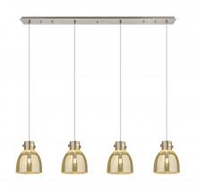 Innovations Lighting 124-410-1PS-SN-G412-8ME - Newton Bell - 4 Light - 52 inch - Brushed Satin Nickel - Linear Pendant