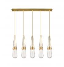 Innovations Lighting 125-452-1P-BB-G452-4SDY - Milan - 5 Light - 36 inch - Brushed Brass - Linear Pendant