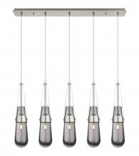 Innovations Lighting 125-452-1P-SN-G452-4SM - Milan - 5 Light - 36 inch - Brushed Satin Nickel - Linear Pendant