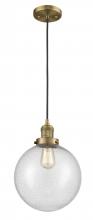 Innovations Lighting 201C-BB-G204-10-LED - Beacon - 1 Light - 10 inch - Brushed Brass - Cord hung - Mini Pendant