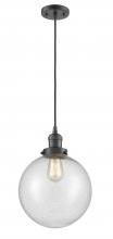 Innovations Lighting 201C-OB-G204-10-LED - Beacon - 1 Light - 10 inch - Oil Rubbed Bronze - Cord hung - Mini Pendant