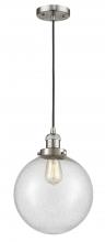 Innovations Lighting 201C-SN-G204-10-LED - Beacon - 1 Light - 10 inch - Brushed Satin Nickel - Cord hung - Mini Pendant