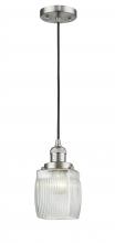 Innovations Lighting 201C-SN-G302 - Colton - 1 Light - 6 inch - Brushed Satin Nickel - Cord hung - Mini Pendant