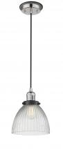 Innovations Lighting 201CBP-PNBK-G222 - Seneca Falls - 1 Light - 10 inch - Polished Nickel - Cord hung - Mini Pendant