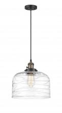 Innovations Lighting 201CSW-BAB-G713-L - Bell - 1 Light - 12 inch - Black Antique Brass - Cord hung - Mini Pendant