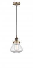 Innovations Lighting 201CSW-BB-G322 - Olean - 1 Light - 7 inch - Brushed Brass - Cord hung - Mini Pendant