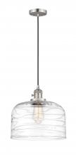 Innovations Lighting 201CSW-SN-G713-L - Bell - 1 Light - 12 inch - Brushed Satin Nickel - Cord hung - Mini Pendant