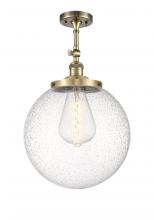 Innovations Lighting 201F-AB-G204-14 - Beacon - 1 Light - 14 inch - Antique Brass - Semi-Flush Mount