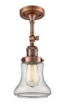 Innovations Lighting 201F-AC-G192 - Bellmont - 1 Light - 6 inch - Antique Copper - Adjustable Semi-Flush Mount