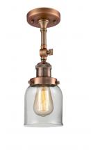 Innovations Lighting 201F-AC-G52 - Bell - 1 Light - 5 inch - Antique Copper - Adjustable Semi-Flush Mount