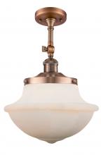 Innovations Lighting 201F-AC-G541 - Oxford - 1 Light - 12 inch - Antique Copper - Adjustable Semi-Flush Mount