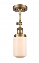 Innovations Lighting 201F-BB-G311 - Dover - 1 Light - 5 inch - Brushed Brass - Adjustable Semi-Flush Mount