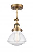 Innovations Lighting 201F-BB-G322 - Olean - 1 Light - 7 inch - Brushed Brass - Adjustable Semi-Flush Mount