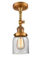 Innovations Lighting 201F-BB-G52 - Bell - 1 Light - 5 inch - Brushed Brass - Adjustable Semi-Flush Mount