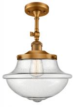 Innovations Lighting 201F-BB-G544 - Oxford - 1 Light - 12 inch - Brushed Brass - Adjustable Semi-Flush Mount
