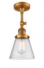 Innovations Lighting 201F-BB-G64 - Cone - 1 Light - 6 inch - Brushed Brass - Adjustable Semi-Flush Mount