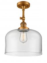 Innovations Lighting 201F-BB-G72-L - Bell - 1 Light - 12 inch - Brushed Brass - Adjustable Semi-Flush Mount