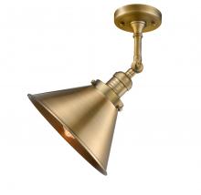 Innovations Lighting 201F-BB-M10-BB - Briarcliff - 1 Light - 10 inch - Brushed Brass - Adjustable Semi-Flush Mount