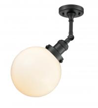 Innovations Lighting 201F-BK-G201-8 - Beacon - 1 Light - 8 inch - Matte Black - Adjustable Semi-Flush Mount