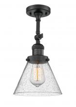 Innovations Lighting 201F-BK-G44 - Cone - 1 Light - 8 inch - Matte Black - Adjustable Semi-Flush Mount
