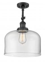 Innovations Lighting 201F-BK-G72-L - Bell - 1 Light - 12 inch - Matte Black - Adjustable Semi-Flush Mount