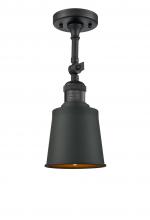 Innovations Lighting 201F-BK-M9-BK - Addison - 1 Light - 5 inch - Matte Black - Adjustable Semi-Flush Mount