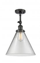 Innovations Lighting 201F-OB-G42-L - Cone - 1 Light - 12 inch - Oil Rubbed Bronze - Adjustable Semi-Flush Mount