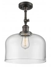 Innovations Lighting 201F-OB-G72-L - Bell - 1 Light - 12 inch - Oil Rubbed Bronze - Adjustable Semi-Flush Mount