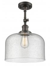 Innovations Lighting 201F-OB-G74-L - Bell - 1 Light - 12 inch - Oil Rubbed Bronze - Adjustable Semi-Flush Mount
